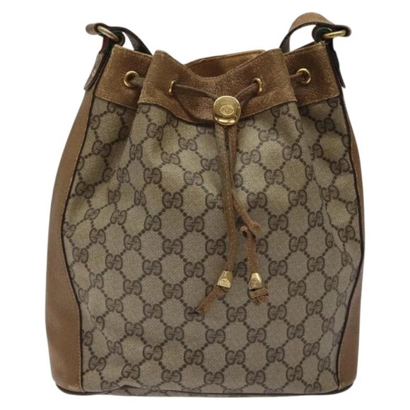 GUCCI GG Supreme Web Sherry Line Bag PVC Beige Red Green 72 02 034 Auth 117242 - Picture 12 of 16